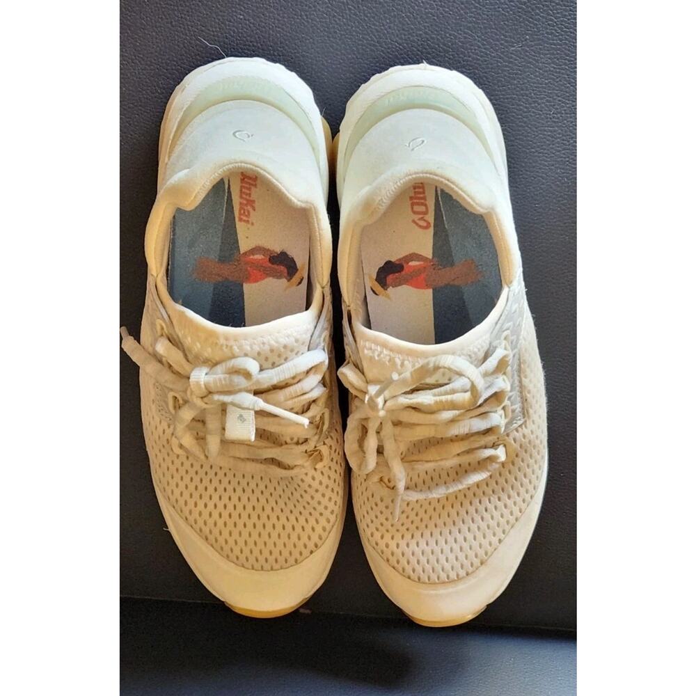 Olukai Women's Wailuku Sneakers Size 8 Off White - Picture 3 of 9